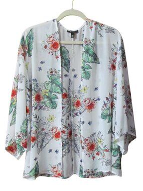 Torrid Floral Open-Front Cardigan Kimono - Size 1/2 (14-18)